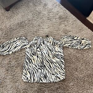 Thalia Sodi cold shoulder silk blouse
